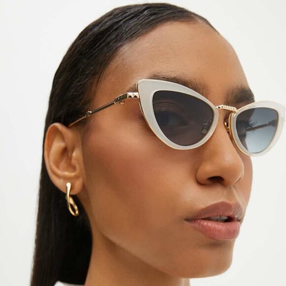 NEW VALENTINO SUNGLASSES GOLD GREY WOMEN EYEWEAR VALENTINO main image 6